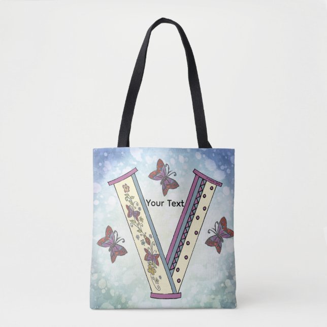 florales Monogramm V (Vorderseite)