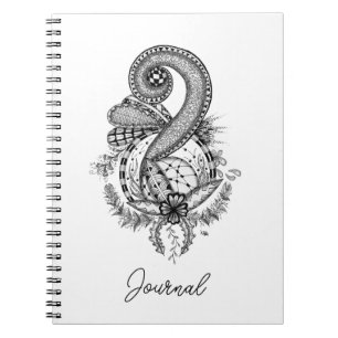 Florales Motiv / Zen Art Blumen - Notizblock