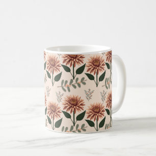 Florales Muster mit Dahlien Kaffeetasse