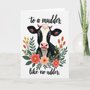 Florales Muttertagskarte für Rinderliebhaber Karte
