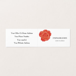 Florales Orange-Rosen-Hochzeits-White-Event-Planer Visitenkarten