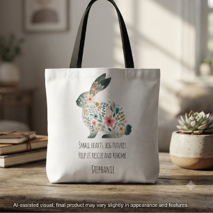 Florales Pastell-Watercolor-Kaninchen-Rettung