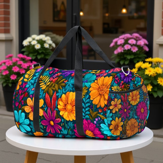 Florales Reise Muster Duffle Bag (Von Creator hochgeladen)