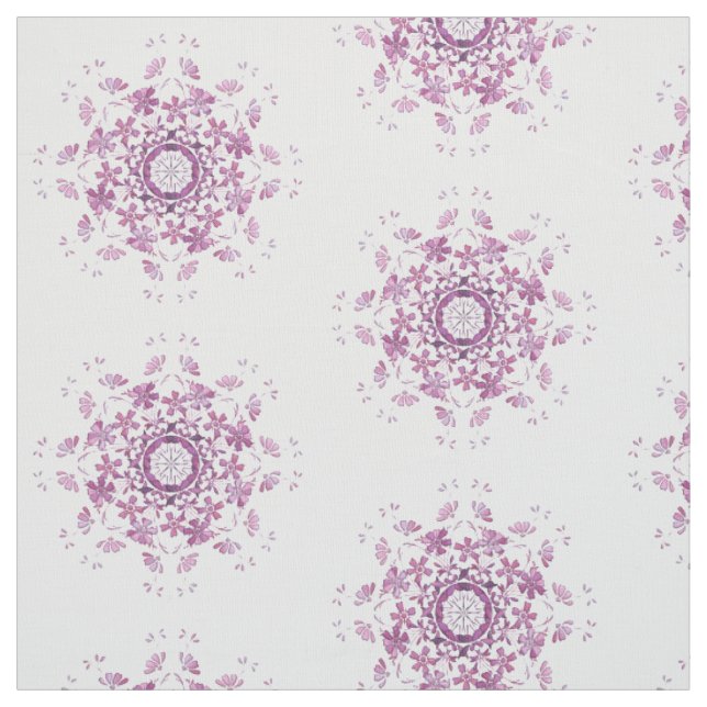 florales Retro  lila  Element Stoff (Muster)