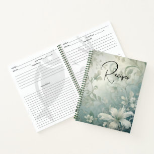 Florales Rezept-Notizbuch Notizbuch