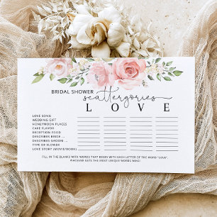 Florales rosafarbenes Brautparty-Scattergories-Spi