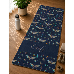 Florales Schmetterlingsmuster Yoga Mat Yogamatte
