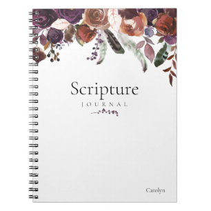 Florales Schriftjournal Notizblock