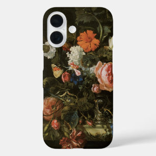 Florales Stillleben Blumen im Vasen, Vintage Baroc iPhone 16 Hülle