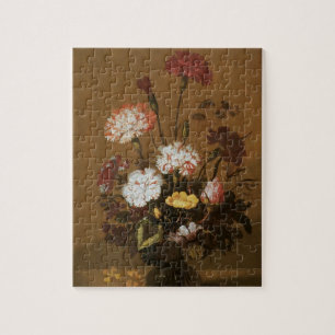 Florales Stillleben Blumen im Vasen, Vintage Baroc Puzzle