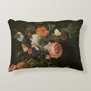 Florales Stillleben Blumen in Vasen, Vintage Baroc Zierkissen