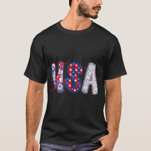 Florales USA Coquette-Schleife Preppy 4. Juli T-Shirt