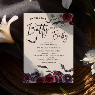 Florales Verrückt nach Baby Halloween-Baby-Party Einladung