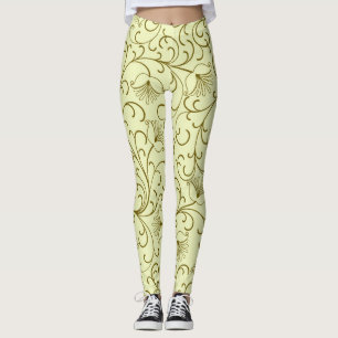 Florales Vintage: Schöne Hintergrundillustration Leggings