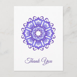 Florales violettes Mandala. Postkarte