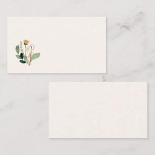 Florales Wasserfarben-Geschäftskarte Visitenkarte