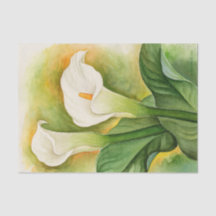 Florales Weißes Calla-Lilien-Dekor mit Wasserfarbe