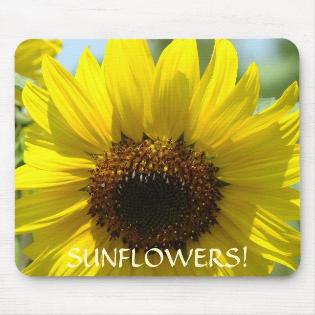 FLORALISCHE SONNENBLUMEN Mousepad-Geschenke Sonnig Mousepad (Vorne)
