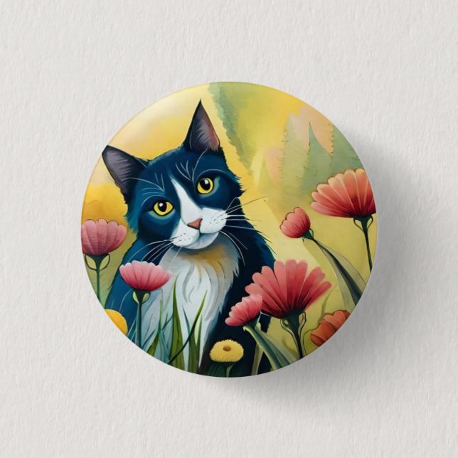 FLoralkatze Button (Vorderseite)