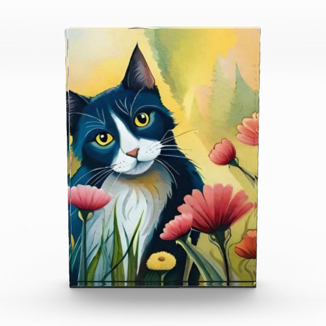 FLoralkatze Fotoblock (Vorderseite)