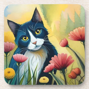 FLoralkatze Getränkeuntersetzer