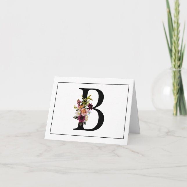 FLORALMONOGRAMM INITIAL B (Vorderseite)
