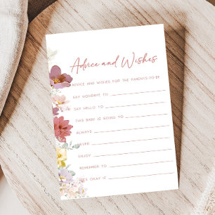 Florals Baby Bloom Shower Ratschläge und Wünsche S