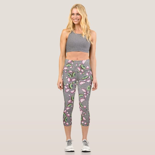 Florals Capri Leggings (Vorderseite)