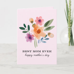 Florals Die beste Mama je Muttertag Karte