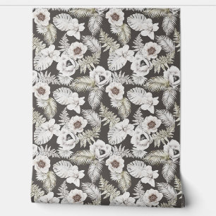 Florals Foliage Boho Tropical Tapete