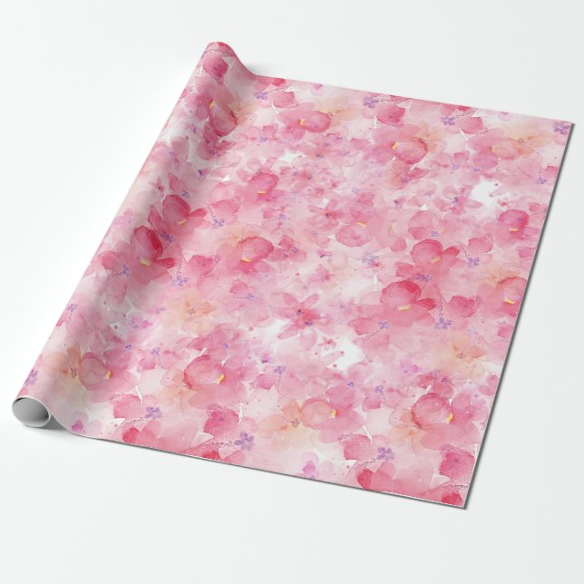 Florals Geschenkpapier (Ungerollt)