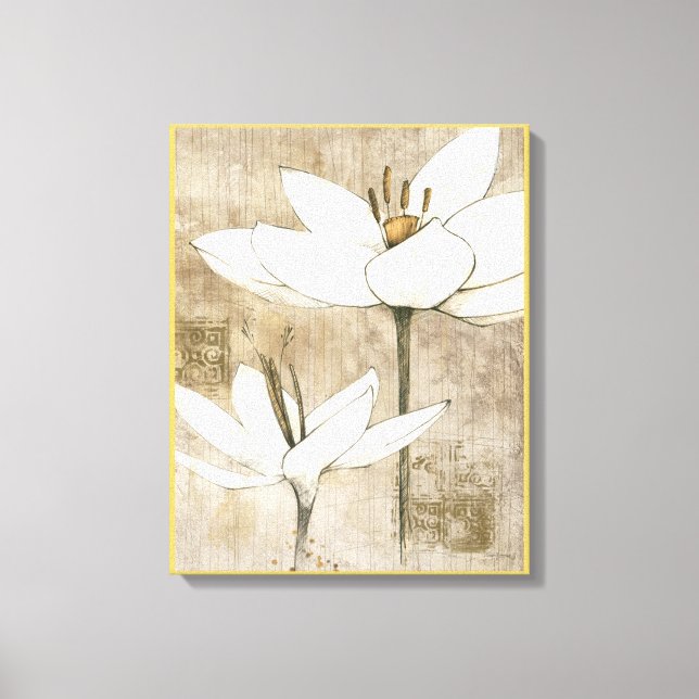 Florals Gezeichnet von Pencil Leinwanddruck (Vorderseite)