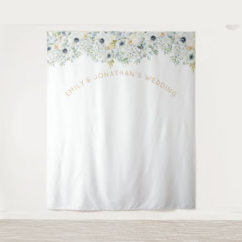 Florals Greenerity Wedding Party Foto Hintergrund Wandteppich