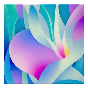 Florals in Pastel Poster