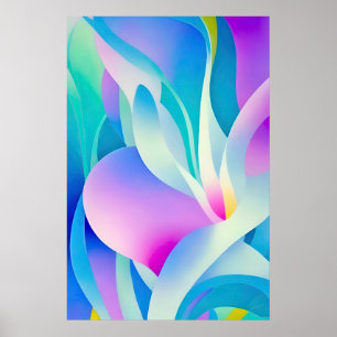 Florals in Pastel Poster