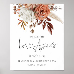 Florals Liebesgeschichten Vor Unserem Hochzeitssch Poster