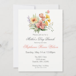 Florals Mother's Day Brunch Tea Party Einladung