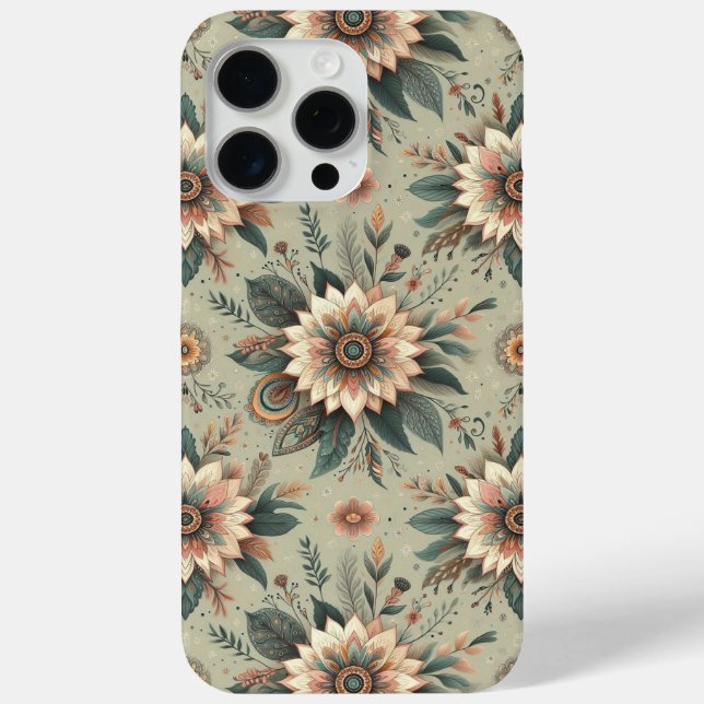 Florals on Sage Case-Mate iPhone Hülle (Rückseite)