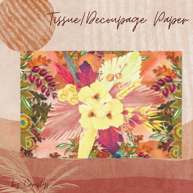 Florals Orange Aquamarin, Cream Crafting & Seidenpapier (Von Creator hochgeladen)