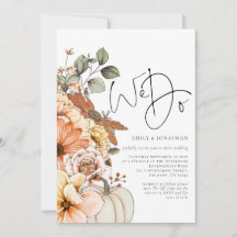 Florals Pumpkin Herbst Wir machen QR Code Wedding