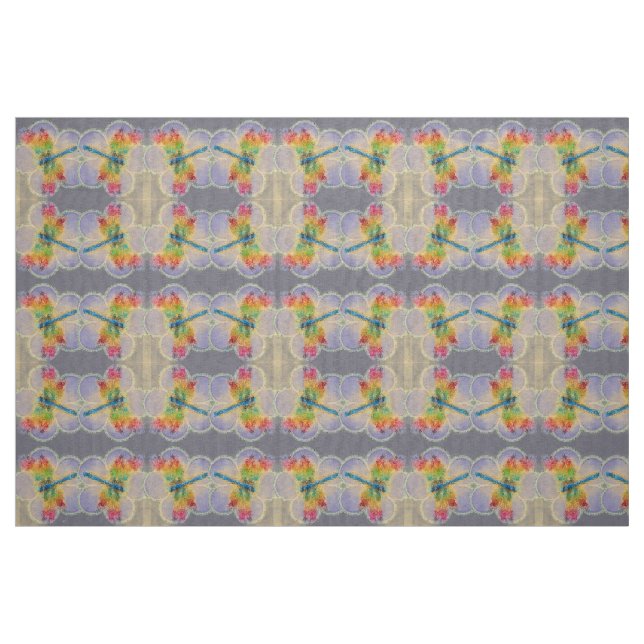 Florals und Dragonflies Stoff (Fat Quarter (45,7 x 55,9 cm))