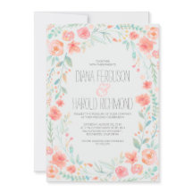 Florals Wasserfarbe Elegante und einfache Hochzeit