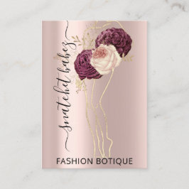 Florals Wreath Rose QR Code Body SculptingStylist Visitenkarte