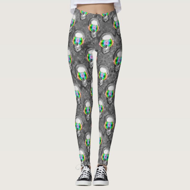 FLORALSKULL LEGGINGS (Vorderseite)