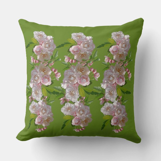 FloralThrowPillow CozyDecor BloomInStyle Elegan Kissen (Vorderseite)