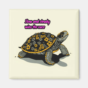 Florative Schildkröte Magnet