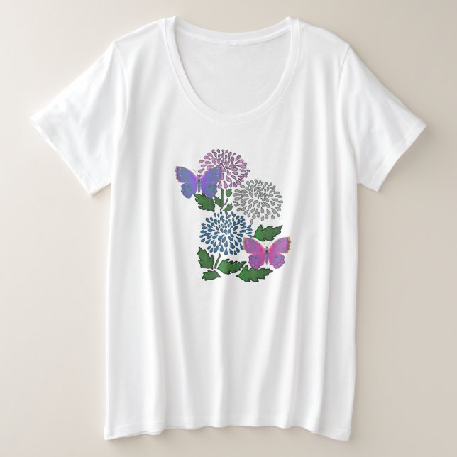 Floratopie Große Größe T-Shirt (Design vorne)
