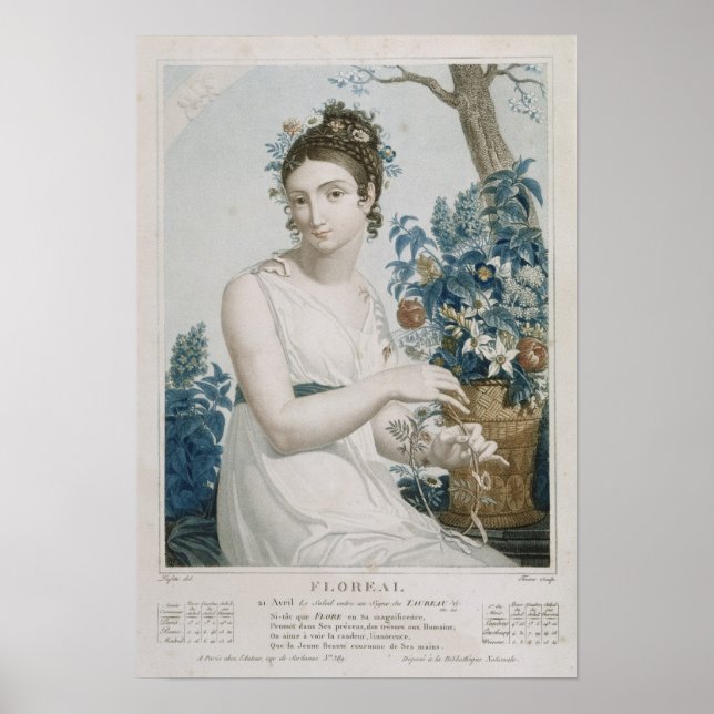 Floreal, achter Monat des Republikaners Poster (Vorne)