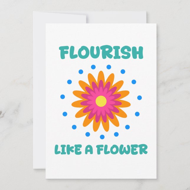 Florece como una flor einladung (Vorderseite)