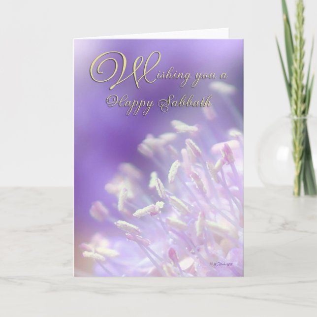 florel Sabbattagesgrußkarte Karte (Vorderseite)